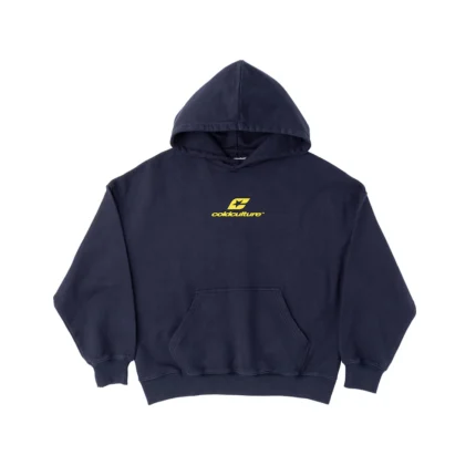 Cold Culture Curved Hoodie Midnight Blue