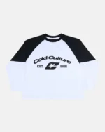Cold Culture Baseball Double Sleeve Tee White-Black