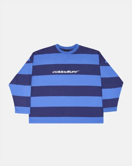 Cold Culture Burnin Stripes Longsleeve Black and Blue