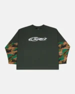 Cold Culture Camo Double Sleeve Tee Deep Forest