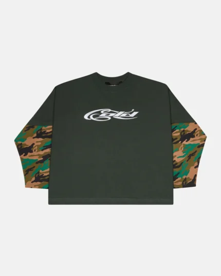 Cold Culture Camo Double Sleeve Tee Deep Forest