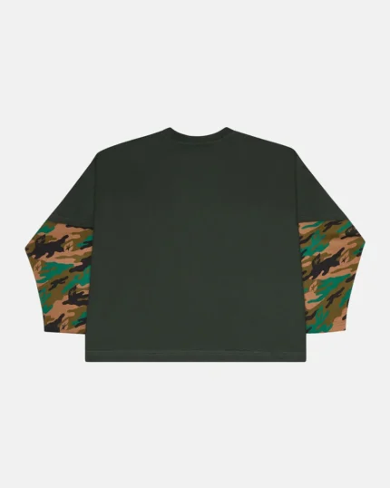 Cold Culture Camo Double Sleeve Tee Deep Forest
