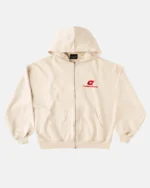 Cold Culture Curved Zip Hoodie Cream