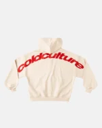 Cold Culture Curved Zip Hoodie Cream