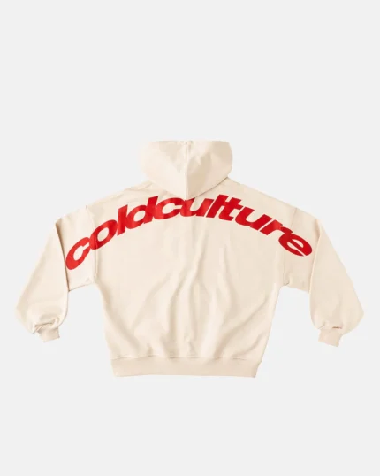 Cold Culture Curved Zip Hoodie Cream