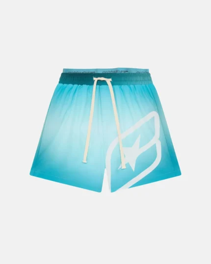 Cold Culture Double Waist Swim Shorts Gradient Blue