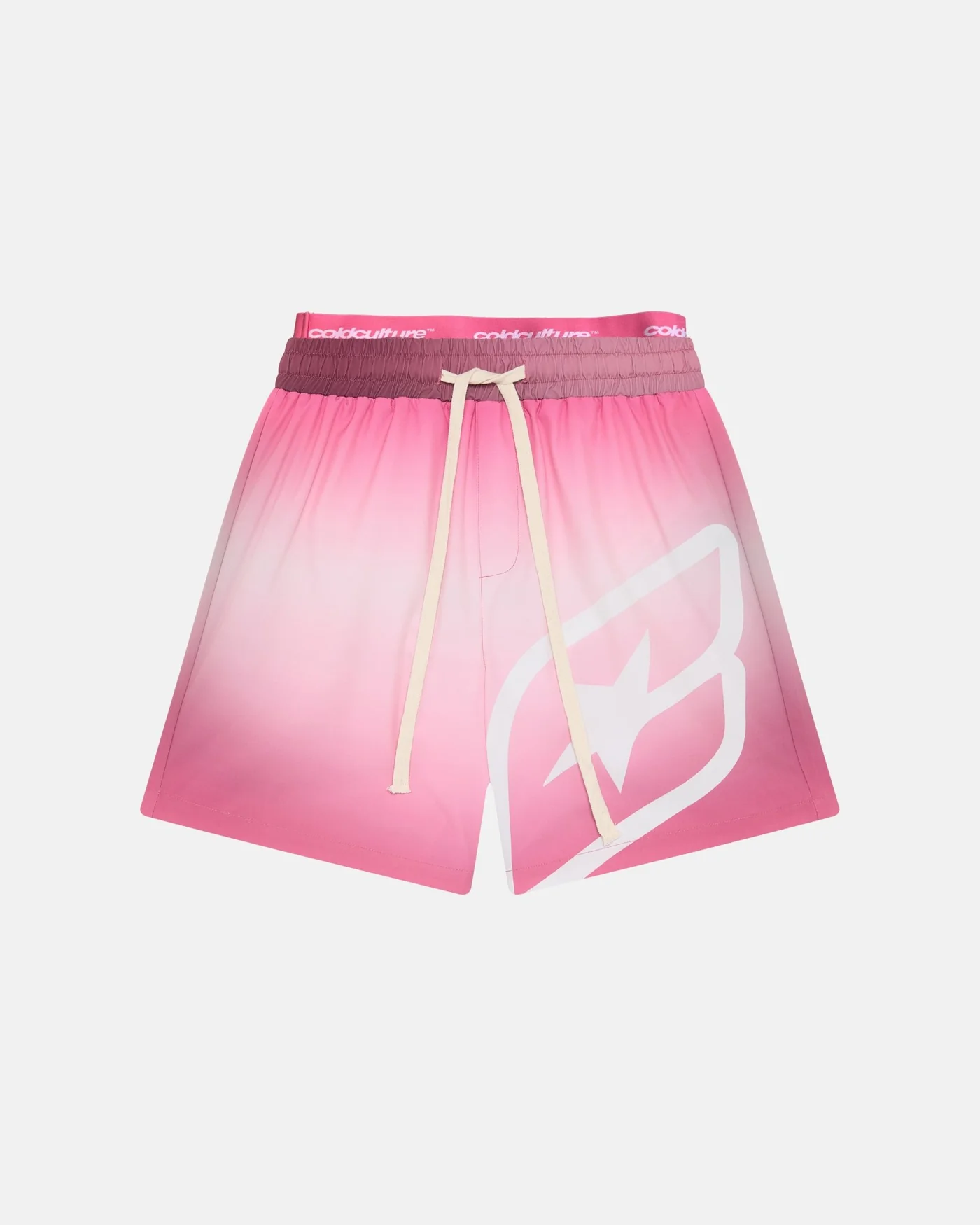 Cold Culture Double Waist Swim Shorts Gradient Pink Cold Culture Double Waist Swim Shorts Gradient Pink