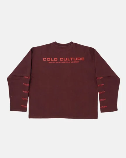 Cold Culture Fire Earth Long Sleeve Tee Oxide Red