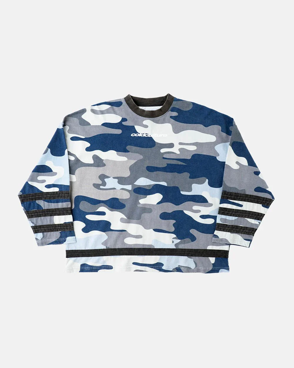 Cold Culture Goalkeeper Longsleeve Hockey Tee Blue Camo Cold Culture Goalkeeper Longsleeve Hockey Tee Blue Camo