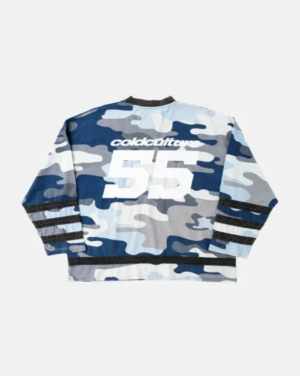 Cold Culture Goalkeeper Longsleeve Hockey Tee Blue Camo