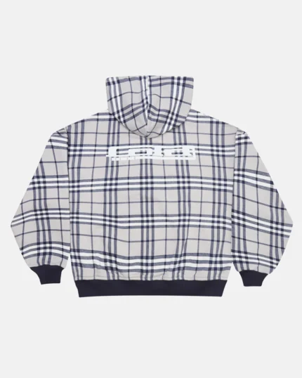 Cold Culture Grid Zip Hoodie Tartan Dark Blue-Grey