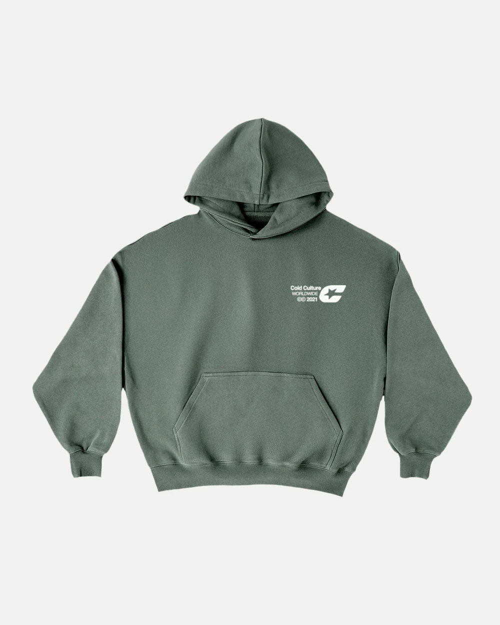 Cold Culture Logos Hoodie Ash Green Cold Culture Logos Hoodie Ash Green