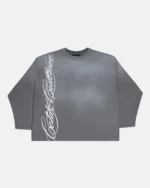 Cold Culture Script Longsleeve Tee Antracite Grey