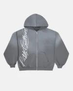 Cold Culture Script Zip Hoodie Antracite Grey