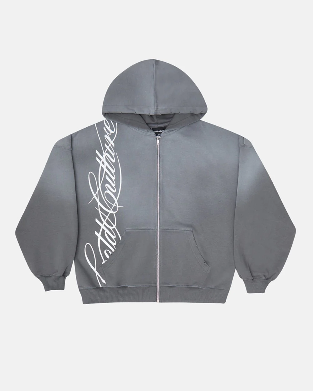 Cold Culture Script Zip Hoodie Antracite Grey Cold Culture Script Zip Hoodie Antracite Grey