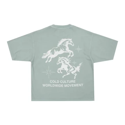 Cold Culture Horses Tee Natural Green