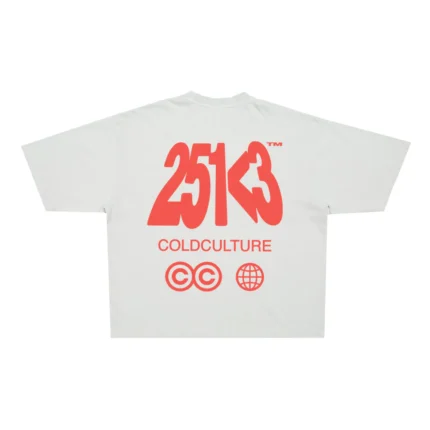 Cold Culture Number Perspective Tee Ultra Light Grey