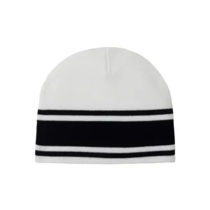 Stars Strap Beanie White
