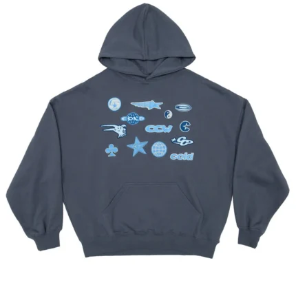 Cold Culture Stickers Hoodie Dark Blue