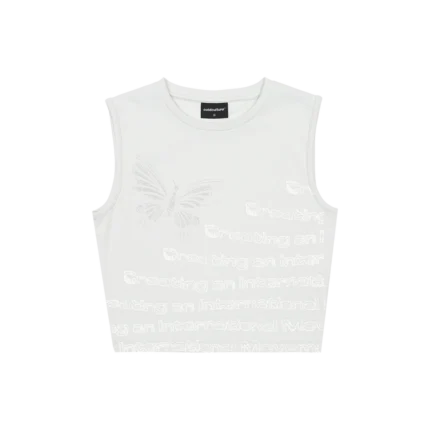 Cold Culture Waves Effect Tank Top Ultra Light Grey