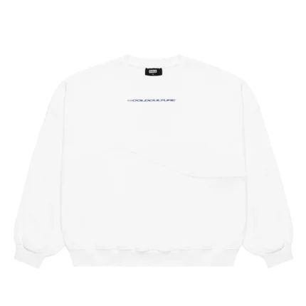 Cold Culture Worker Patchwork Crewneck White